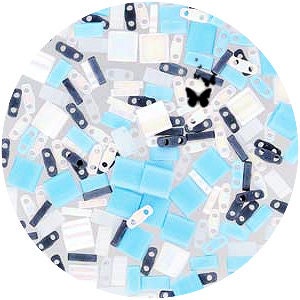 Waves Tila Mix 204, Miyuki 2-Hole Assorted Sized Tila Beads (7gr), DIY Jewelry Bead Supply