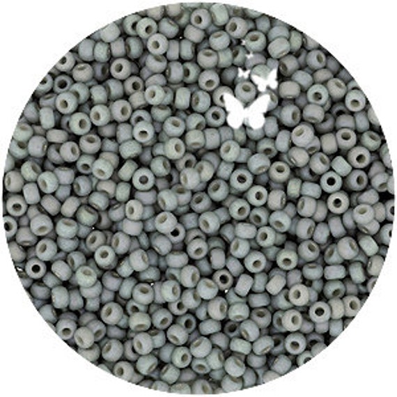 11-4705, Miyuki 22g Frost Opaque Glaze Rainbow Cadet Grey 11-4705, Miyuki 22g Frost Opaque Glaze Rainbow Cadet Grey