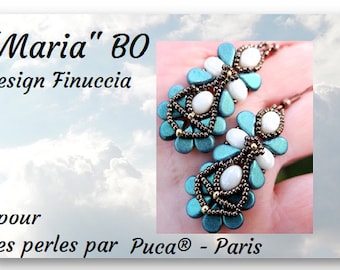 Free MARIA Earring Pattern w/ Any Les Perles par Puca® Purchase ... Please Read Item Details, DIY Jewelry, Bead Supply