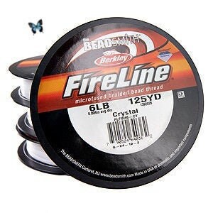 50 Yard Spool of 4lb. Black Satin Colored Fireline® Braided Beading Thread,  Beadsmith/Berkley® Branded - 0.13mm/0.005 Diameter, Approx.