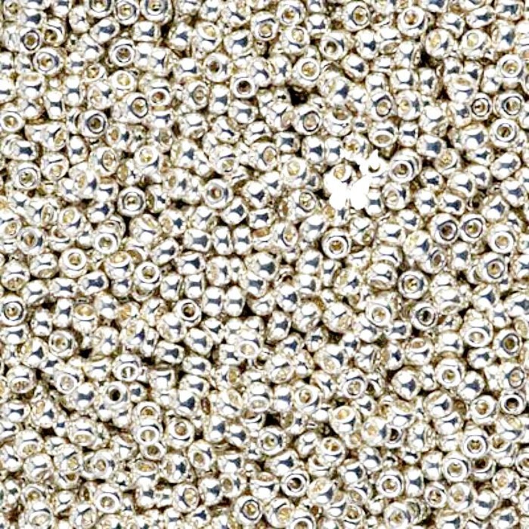 1051 Galvanized Silver Miyuki Seed Beads, Size 15/0 (7gr), 11/0, 8