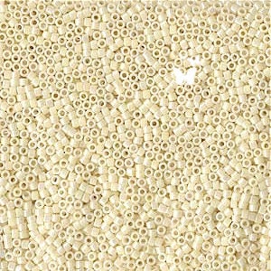 DB157 Opaque Cream AB Size 11/0 Miyuki Delica (5gr), DIY Jewelry Bead Supply
