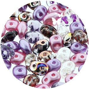 SUPERDUO Little Princess Mix 116, Two Hole Matubo Glass Beads (10gr), DIY Jewelry Bead Supply