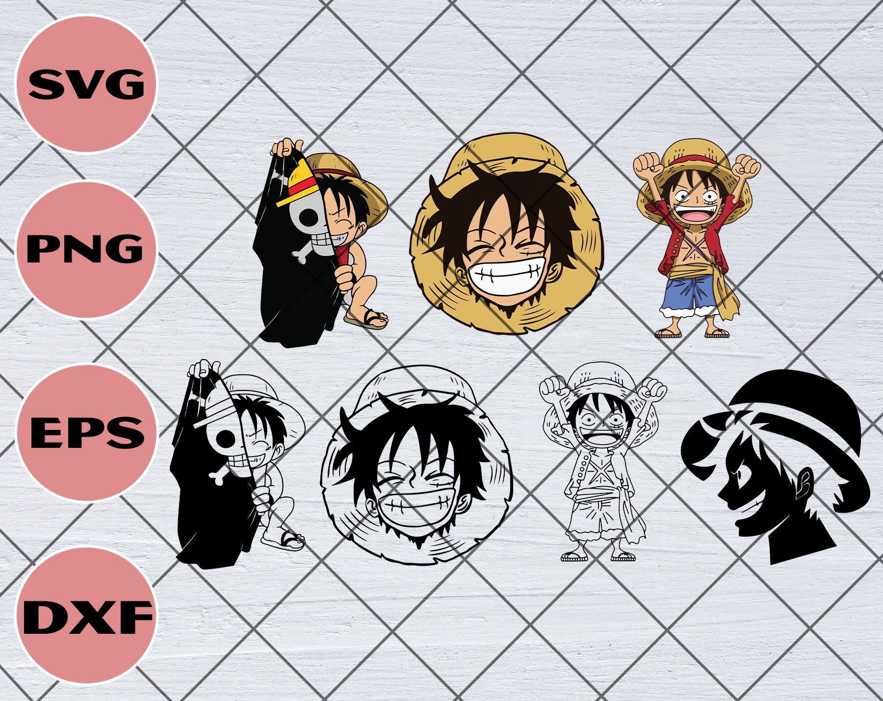 One Piece Svg Bundle One Piece Svg Monkey D Luffy Luffy Svg Etsy