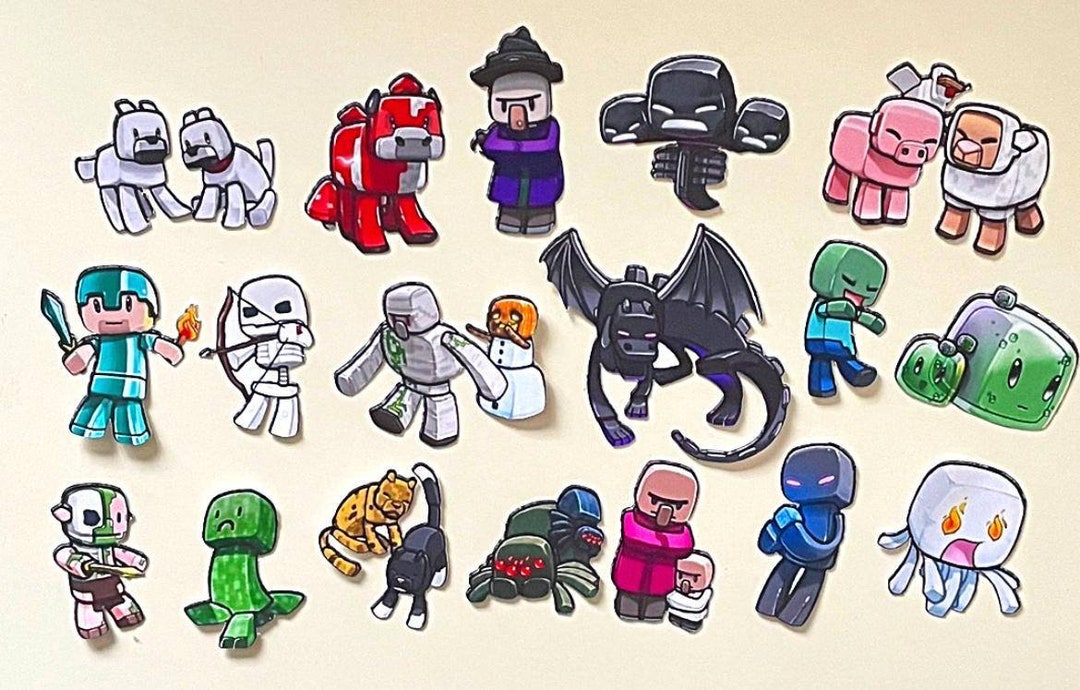 Minecraft Stickers 18 Mixed Pack Etsy