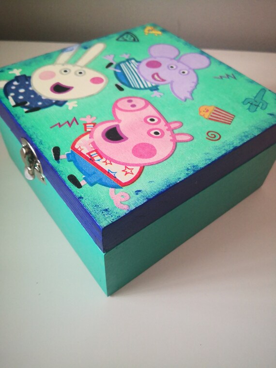 PEPPA PIG BOX /wooden Box /children's Box /personalized Etsy