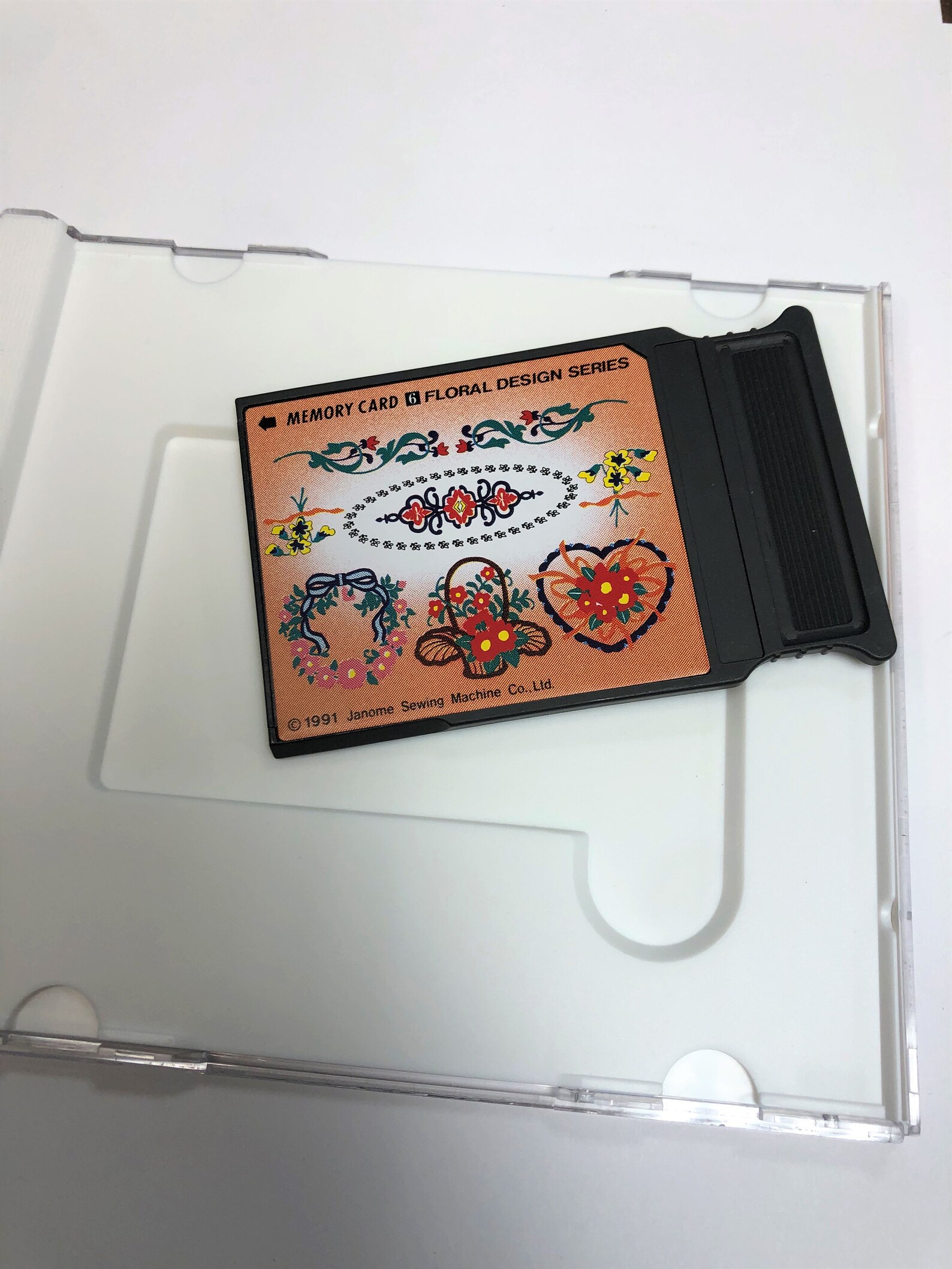 Janome Embroidery/ Memory Card 6/ Floral Series/ Vintage 1990 Etsy