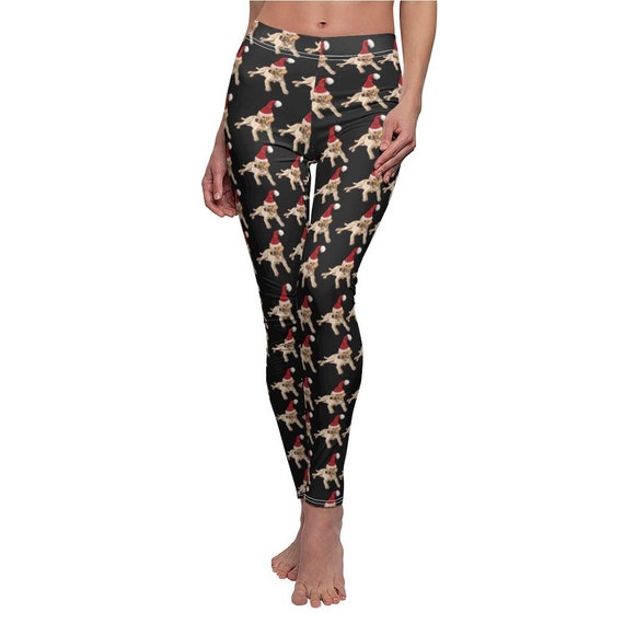 Black christmas leggings outlet