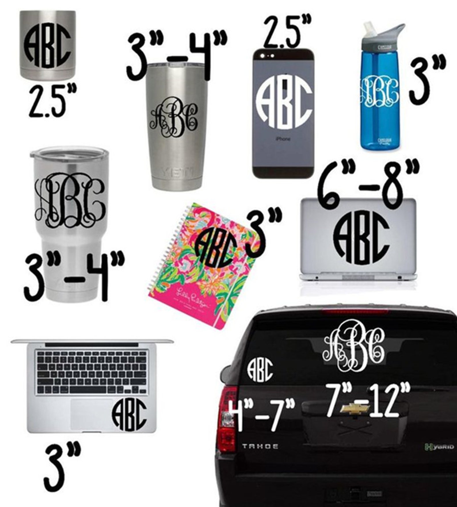 A22 GALAXY monogram vinyl decal car window decal name Etsy