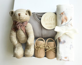 Woodland Baby Gift Set | Gender Neutral Newborn Baby Shower Gift