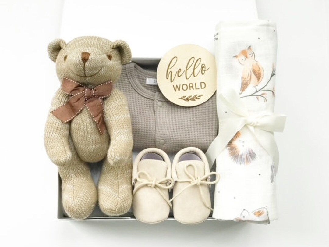 Woodland Baby Gift Set Gender Neutral Newborn Baby Shower Etsy Canada
