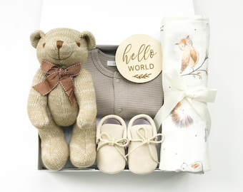 Woodland Baby Gift Set | Gender Neutral Newborn Baby Shower Gift