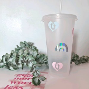 personalised Student midwife cup, future midwife reusable cup, with lid and straw. midwife tumbler, midwife cold cup image 8