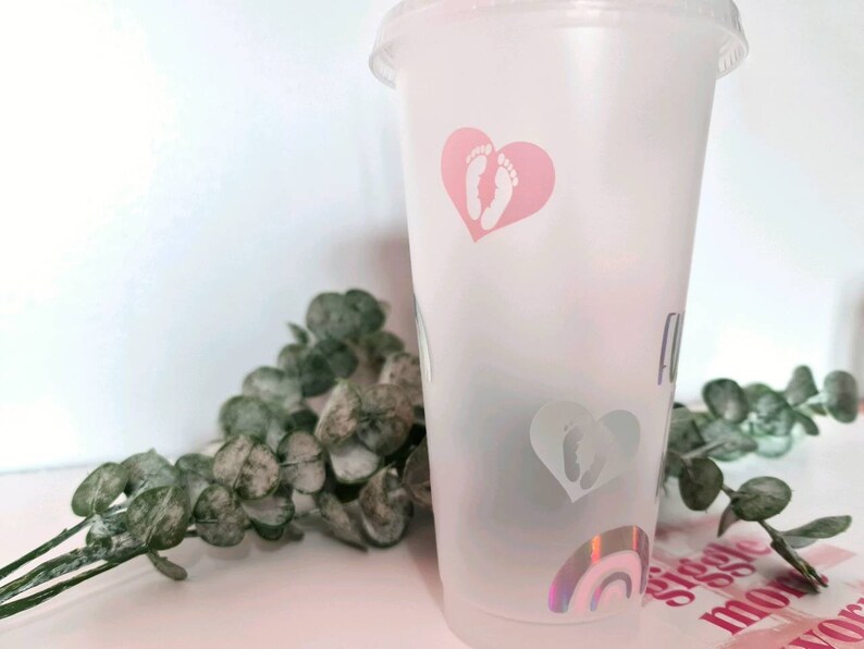 personalised Student midwife cup, future midwife reusable cup, with lid and straw. midwife tumbler, midwife cold cup image 6