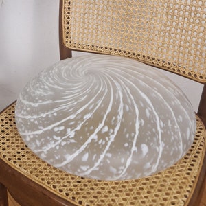 Swirl Murano Glass Ceiling Light / Mid Century Modern Sconce / Flush Mount Wall Lamp / Round Glass Lamp / Italian Design / 1970s