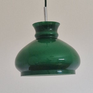 Vintage Opaline Glass Pendant Light / Ceiling Beige Glass Light / MCM Pendant Light / Mid Century Modern Hanging Light / Yugoslavia / 70s