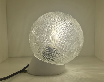 Vintage Wall Sconce / Flush Mount Wall Lamp / Space Age Glass Globe Lamp / Home Decor / Wall Decor / 1960s