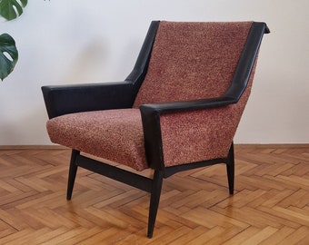 1 of 2 Vintage Lounge Chairs / Mid century Armchair / Retro Armchair / 60's / Yugoslavia / Upholstered Armchair