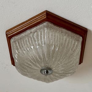 Vintage Murano Glass Ceiling or Wall Lamp / Mazzega Style Flush Mount Light / Italian Design Sconce / 1970s