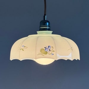 Art Deco Remodeled Ceiling Lamp / Vintage Pendant Lamp / Retro Home Decor / Antique Lighting Fixtures / Yugoslavia / 1960s