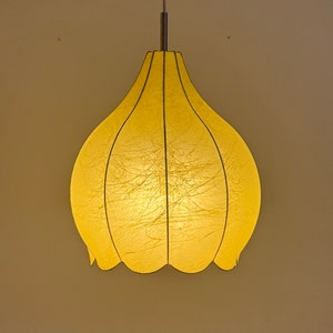 Very Rare Cocoon Style Hanging Lamp / Made in Italy in the 1960s / Italian Space Age Design mid century lamp / 60s