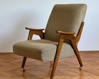 1of2 Mid Century Swivel Easy Chair / Vintage Home Office Chair 