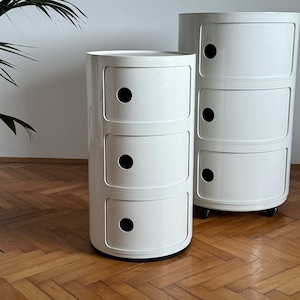 Vintage Kartell Cabinet 4979 by Anna Castelli / Wózek / Componibili / Plastikowy stolik nocny / Stolik kawowy / Stolik boczny / Space Age / Włochy