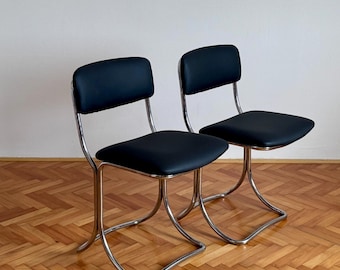 1 of 2  Vintage Bauhaus German Dining Chairs / Mid Century Modern Dining Room Chairs / Kitchen Chairs Made in Germany / 1970s