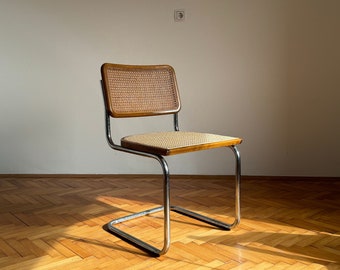 Vintage Modern Cesca Stuhl / Marcel Breuer Design / Chromstuhl / Mid Century / Esszimmerstuhl / Bürostuhl / Bauhaus / Italien / 80er Jahre