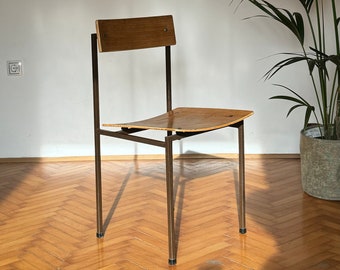 Vintage Wooden School Chair / Office Chair / Chair Kamnik / 1960 / Designed by Niko Kralj / Industrial Chair / Yugoslavia / 60s