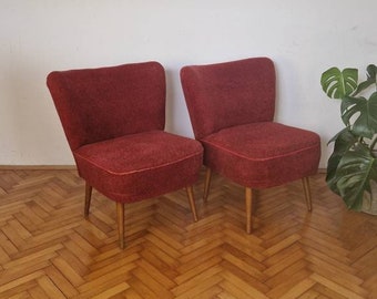 1 of 2 Mid Century Modern Cocktail Armchair / Vintage Lounge Armchair / 60s Armchair Original Fabric / vintage chair / Yugoslavia