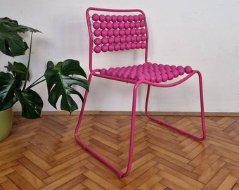 Vintage pop art chairs /space age chair / plastic balls / dine chair / mid century modern / colorful chairs / Eclectic Chair / Barbie / 1980