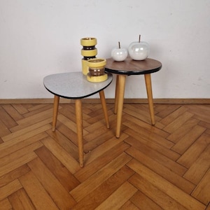 Vintage Wooden Tripod Small Side Table / Sofa Table / End Table / Bedside Table / Rockabilly Plant Stand / 1960s