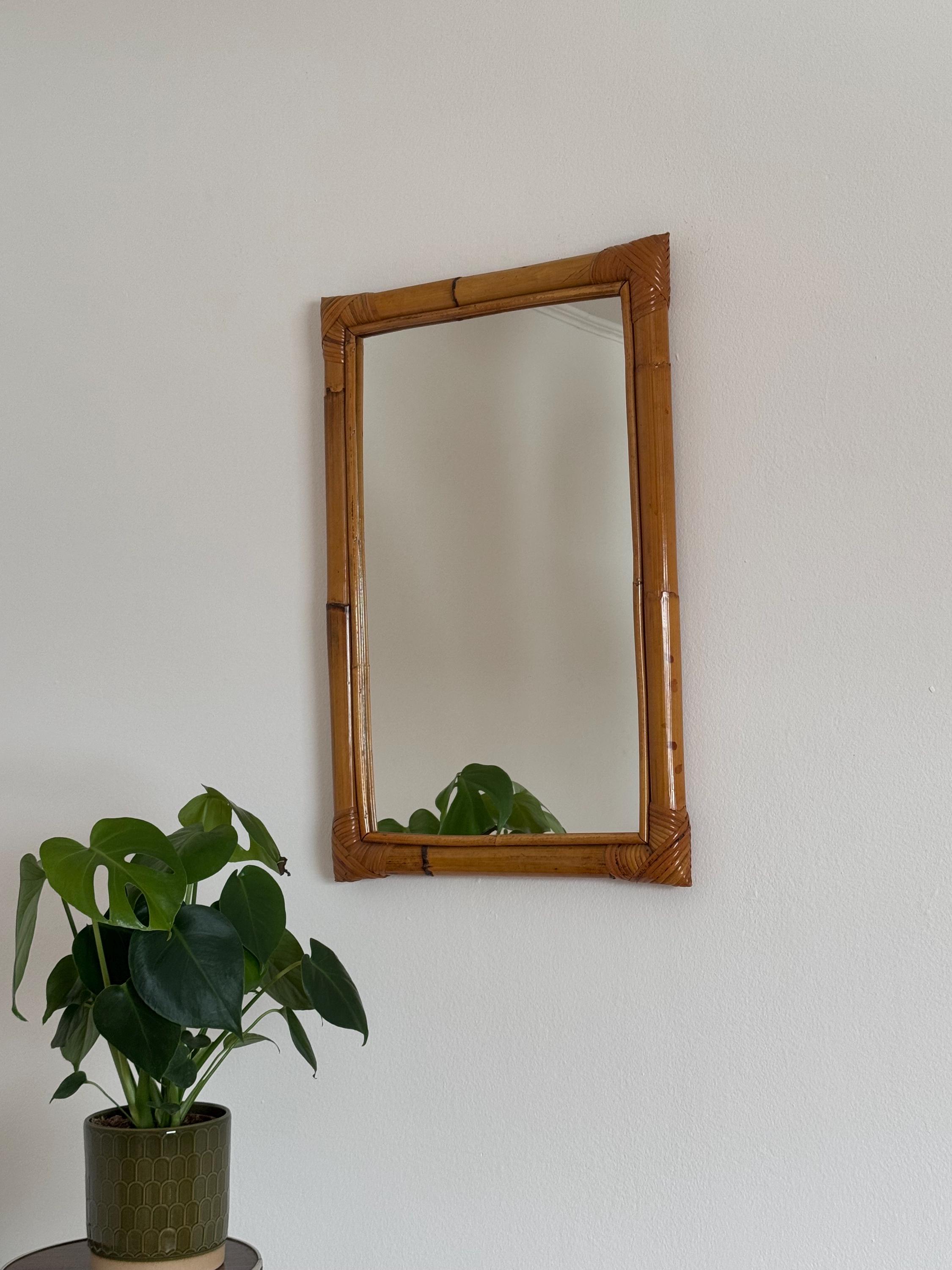 Vintage Italian Rectangular Mirror From the 80s / Retro Wall Decor ...