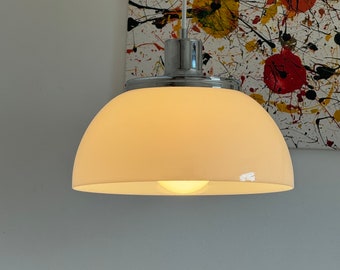 1 of 2 Meblo Guzzini Vintage lamp / Model "Faro" / Mid-centruy / White  Pendant Light / Italian Design /70s / Yugoslavia