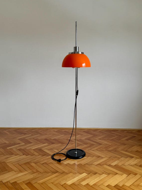 Vintage Orange Floor Lamp 
