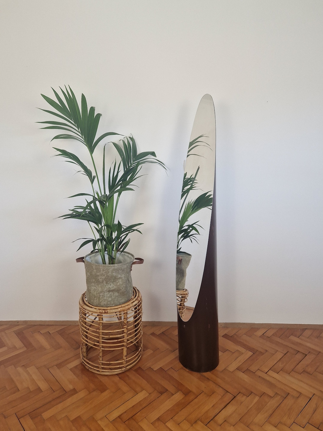Mid Century Modern Floor Mirror Mirror / Unghia by Rodolfo Bonetto ...