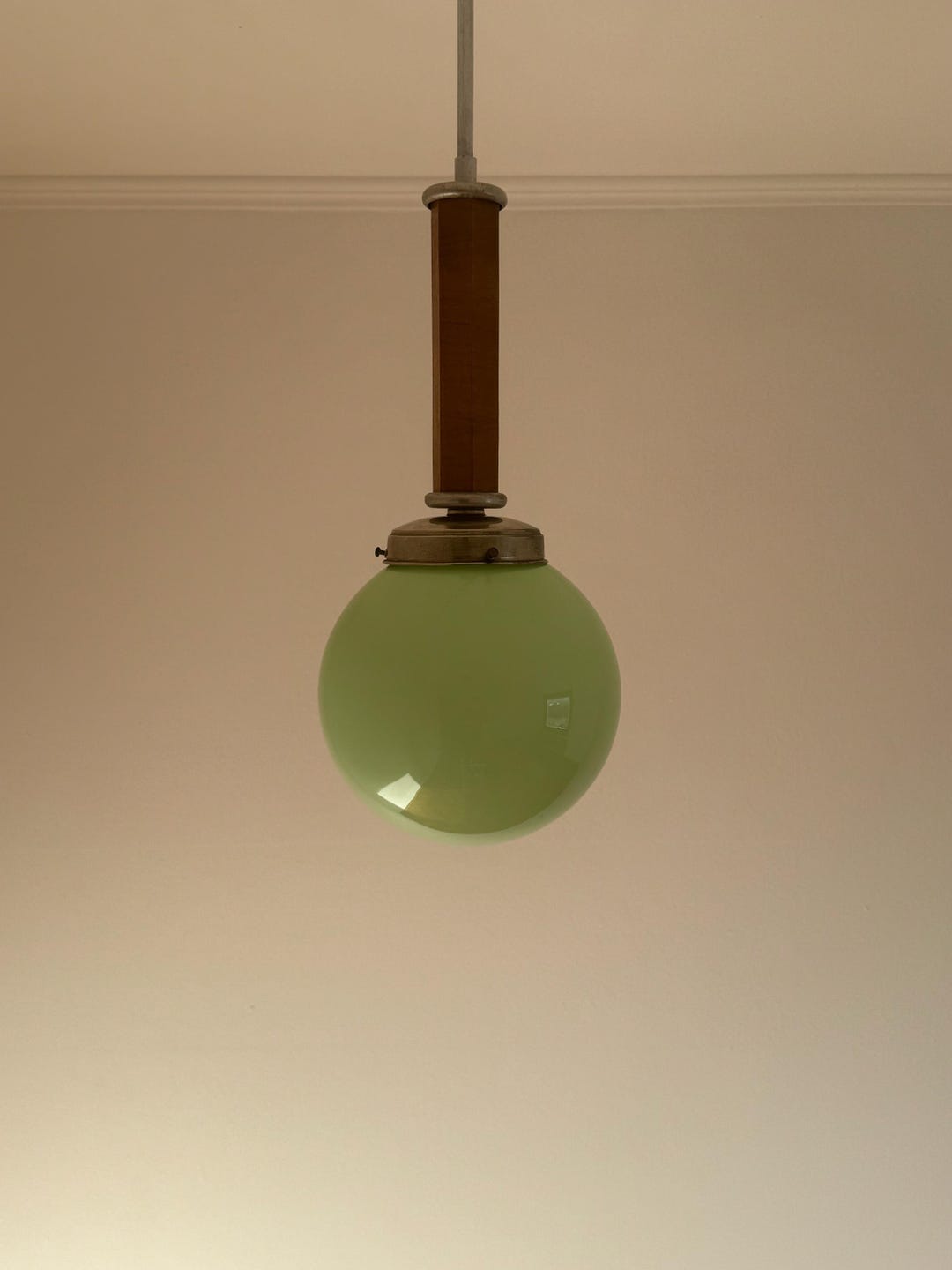 Vintage Adjustable Green Glass Wall Lamp