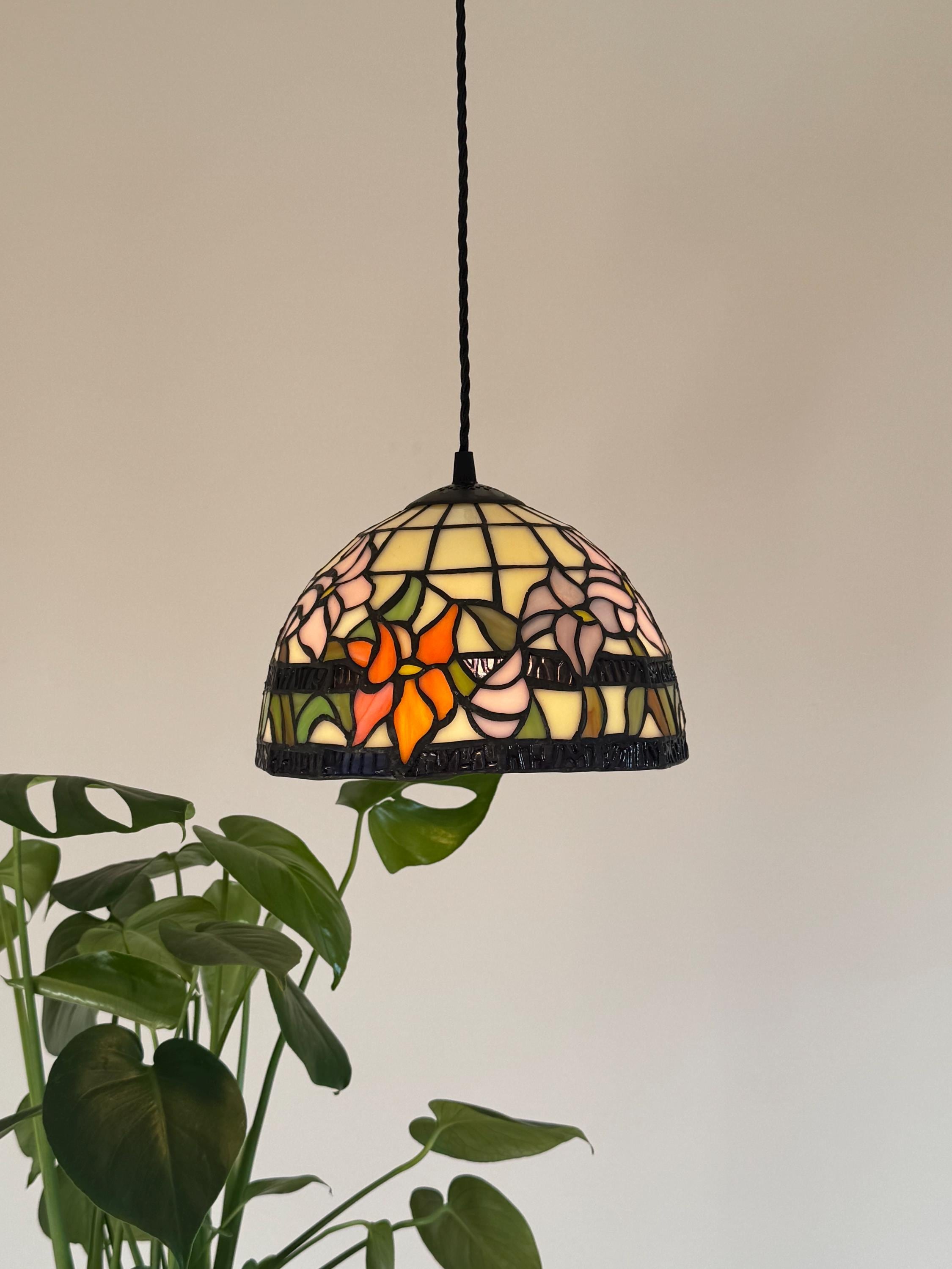 SET of 3 Vintage Tiffany Pendant Lamps / Stained Glass Floral Light /  Ceiling Flower Lamp / Art Glass Lamp / Floral Pattern / 1990s - Etsy, image size:2250x3000