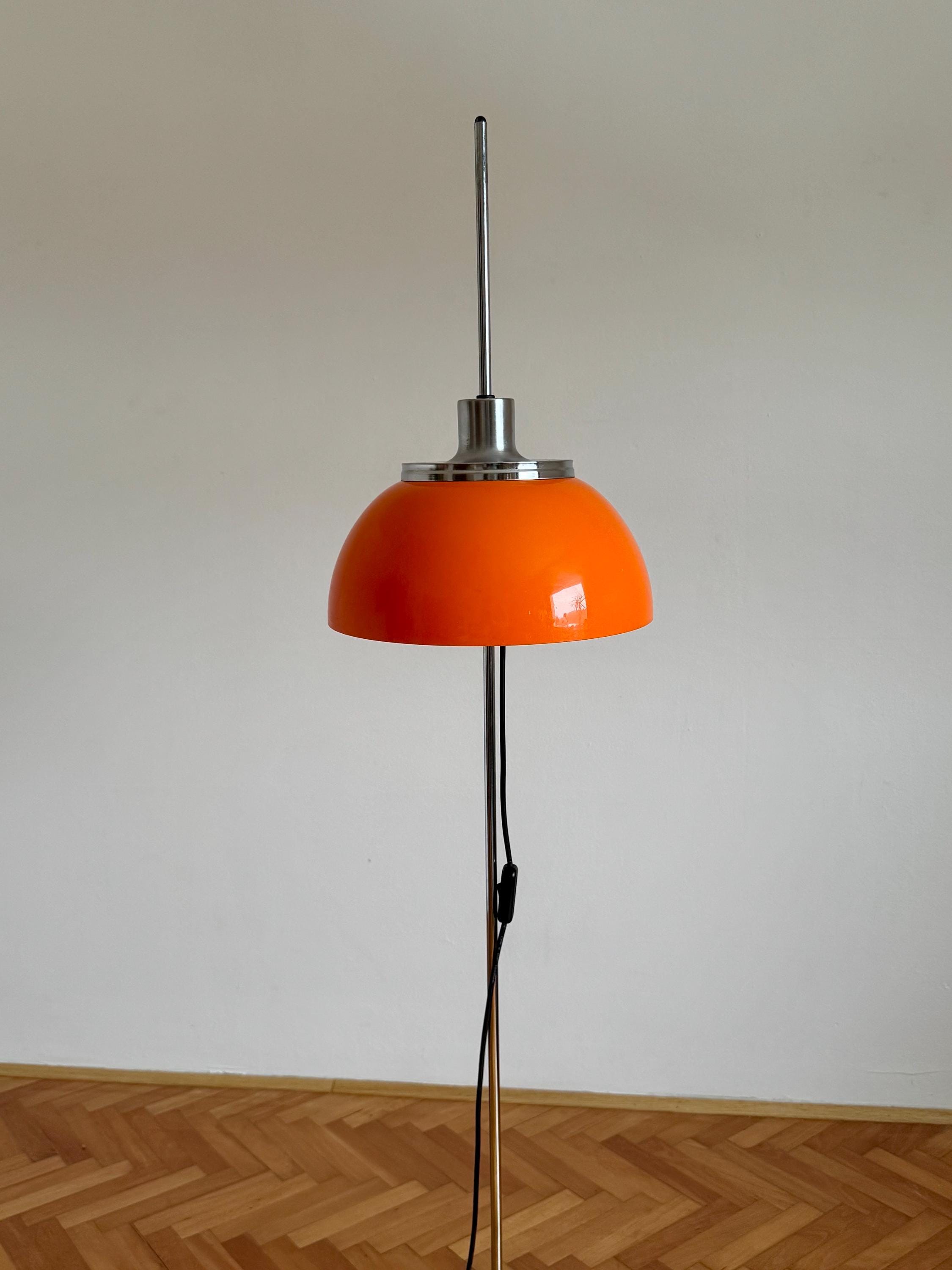 Vintage Orange Floor Lamp 