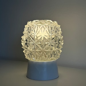 Vintage Wall Sconce / Flush Mount Wall Lamp / Space Age Glass Globe Lamp / Home Decor / Wall Decor / 1960s