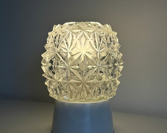 Vintage Wall Sconce / Flush Mount Wall Lamp / Space Age Glass Globe Lamp / Home Decor / Wall Decor / 1960s