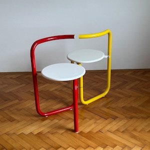 1 of 2 Space Age Folding Chairs / Pop Art Minimalist Chairs / Meblo Designer Chairs / Small Chairs / Made in Yugoslavia / 1970s