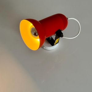 Vintage wall lamp / retro ceiling lamp / night lamp / Red lamp / adjustable / antique spotlight / Space Age / Atomic / 1970s