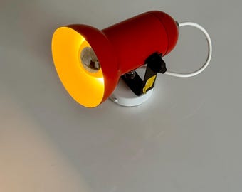 Vintage wall lamp / retro ceiling lamp / night lamp / Red lamp / adjustable / antique spotlight / Space Age / Atomic / 1970s