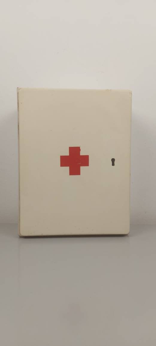 Vintage First Aid Box Red Cross Plastic Box Medical Soviet Box