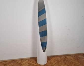 Mid Century Modern Floor Mirror Mirror / Unghia  by Rodolfo Bonetto / Vintage Home Decor / Roger Lecal Lipstick Mirror / Italy / 1970s