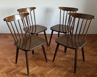 Vintage Bentwood Chair Thonet Design No. 54, Refurbished and Ready