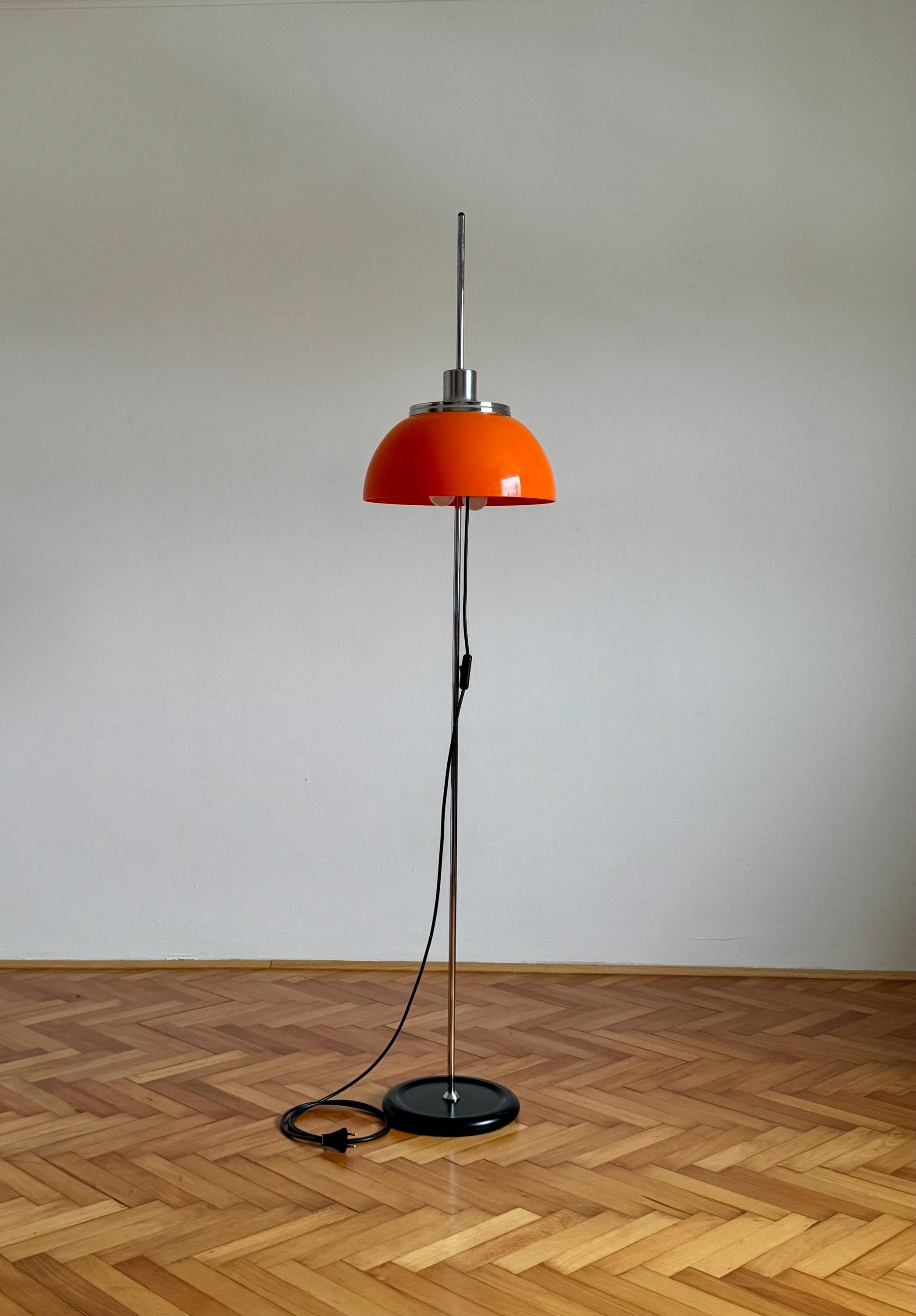 Vintage Orange Floor Lamp 