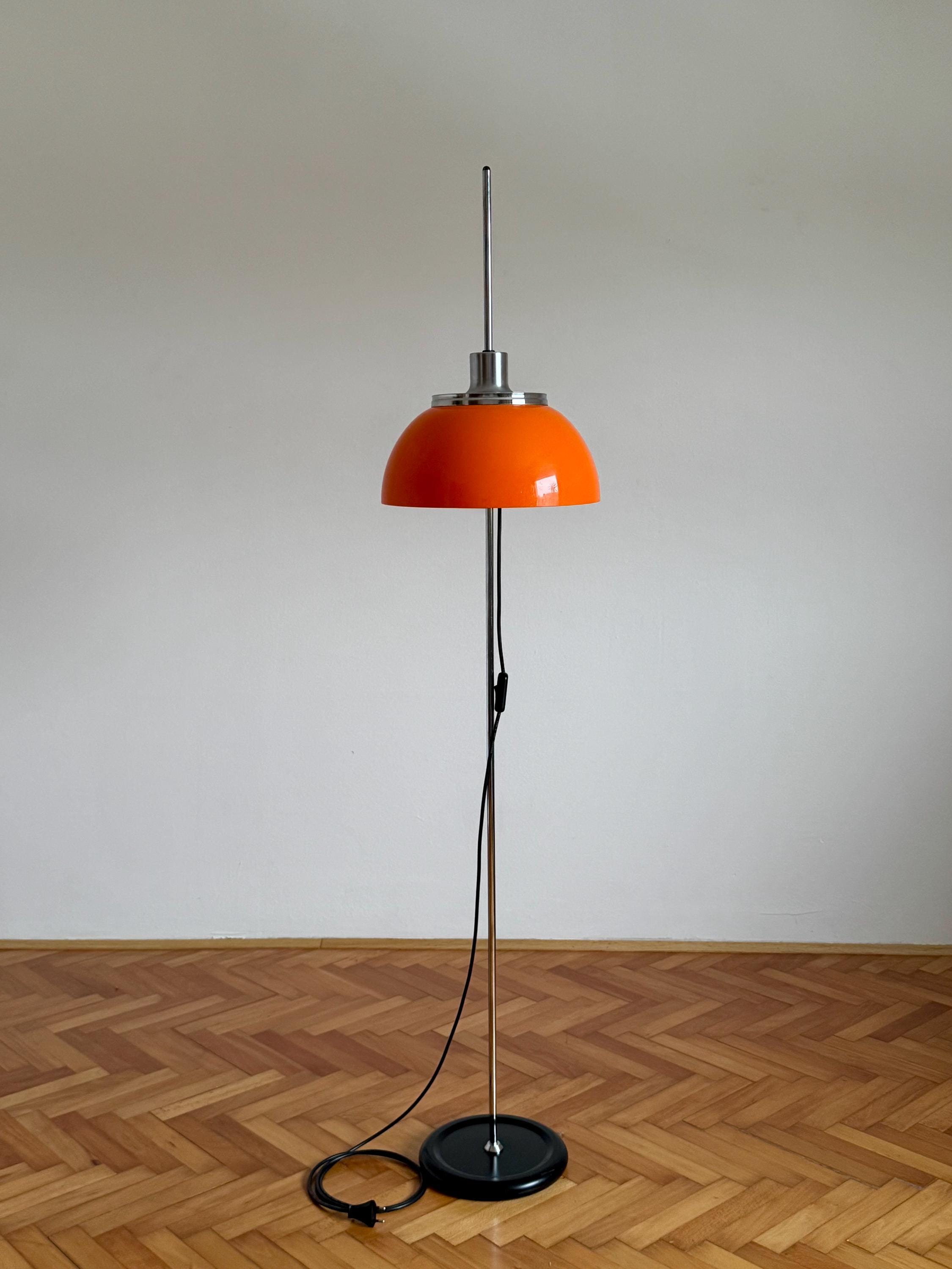 Vintage Orange Floor Lamp 
